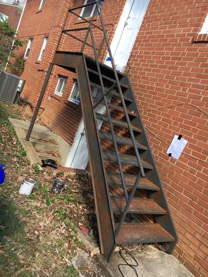 Before & After Metal Staircase Painting in Riverdale, MD (1)